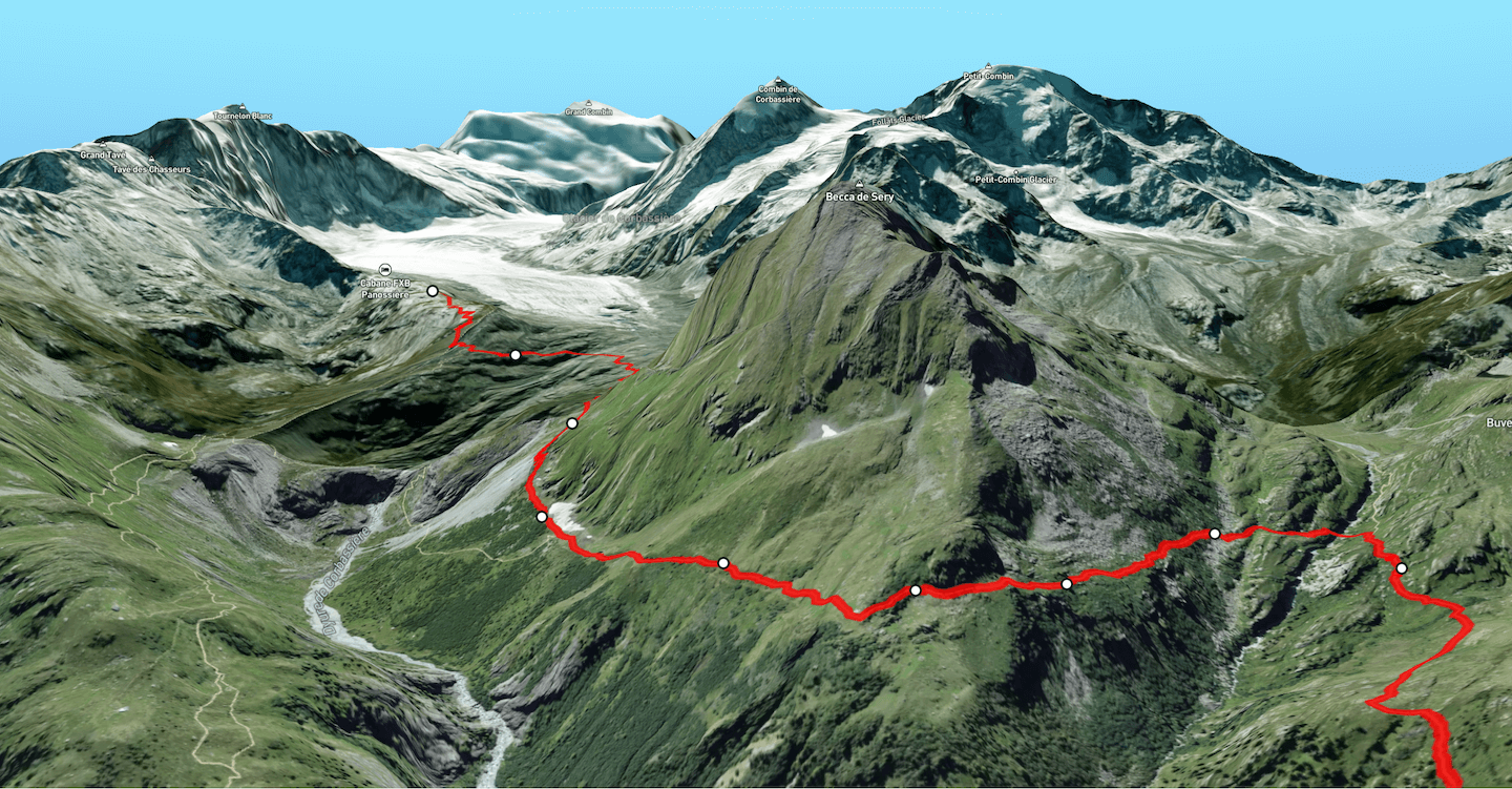 Screenshot of the GPX.Studio map in 3D.